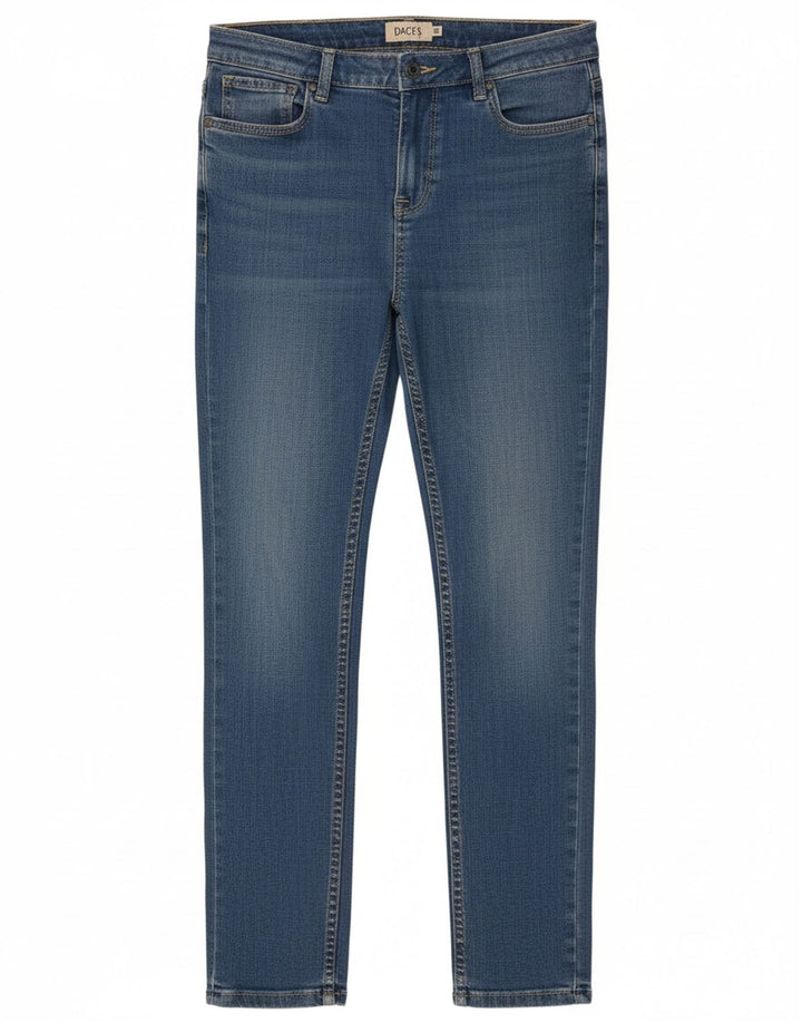 DACK'S Jeans Slim Feminino IT 42 Médio W30 L28 Algodão Azul