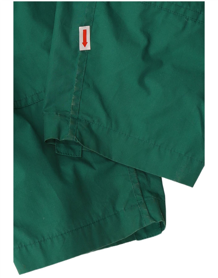 Jaqueta corta-vento masculina vintage UK 42 XL poliéster verde