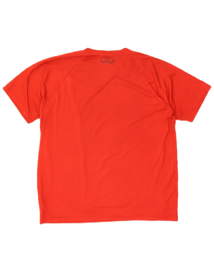Camiseta masculina Under Armour Heat Gear Graphic grande poliéster vermelho