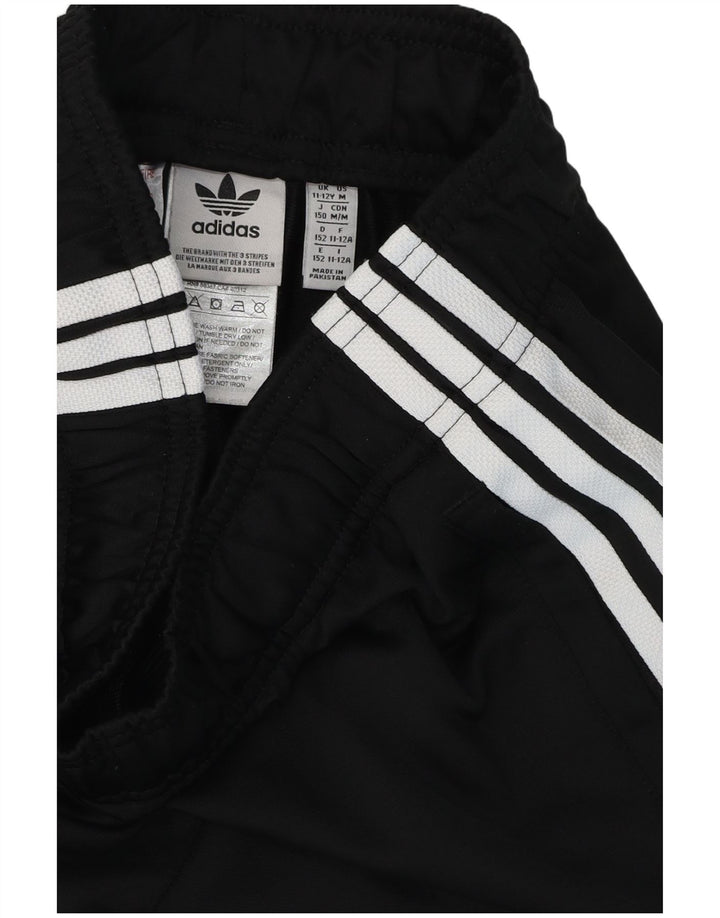 Adidas meninos calças de treino joggers 11-12 anos preto poliéster