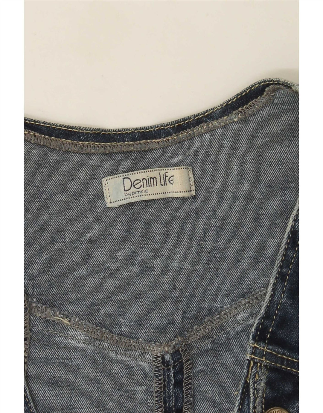 Colete jeans feminino Pimkie Reino Unido 8 pequeno azul
