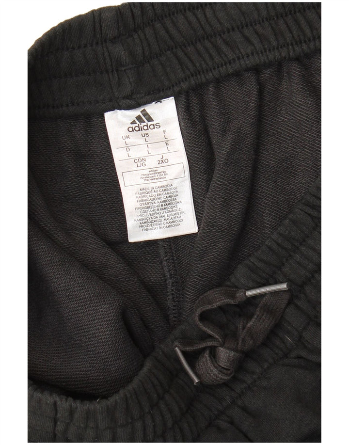 Adidas Mens Sport Shorts Grande Algodão Preto