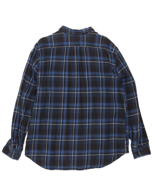 Camisa masculina de flanela Slim Fit Levi's 2XL algodão xadrez azul marinho