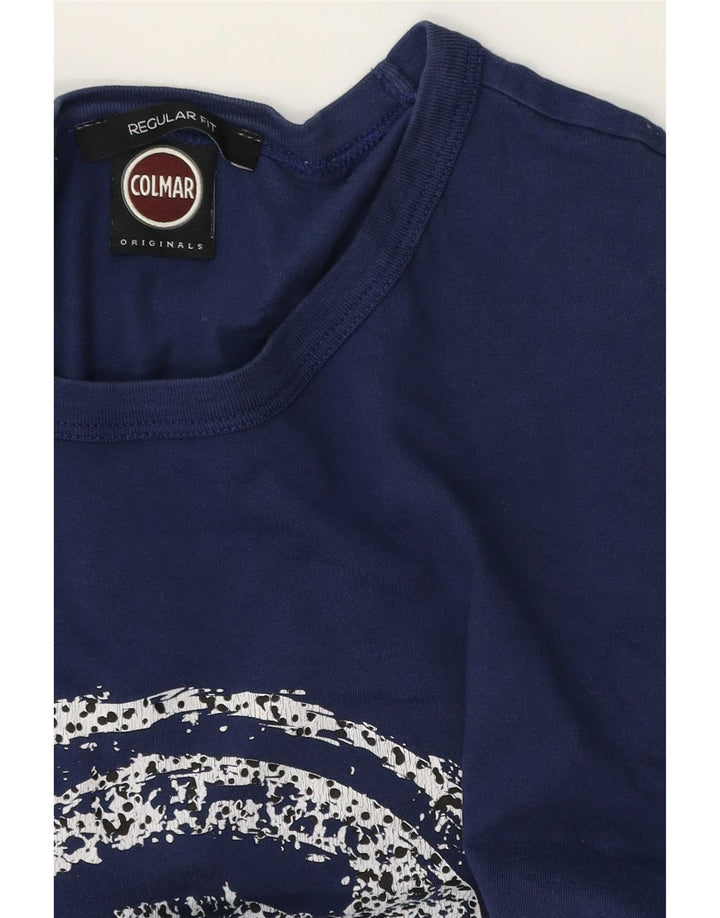 Camiseta masculina Colmar Regular Fit gráfica azul médio