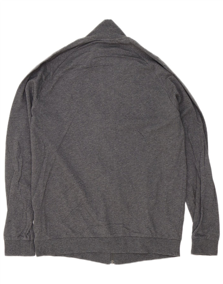 Hugo Boss Mens Treino Top Jaqueta Algodão Cinza Médio