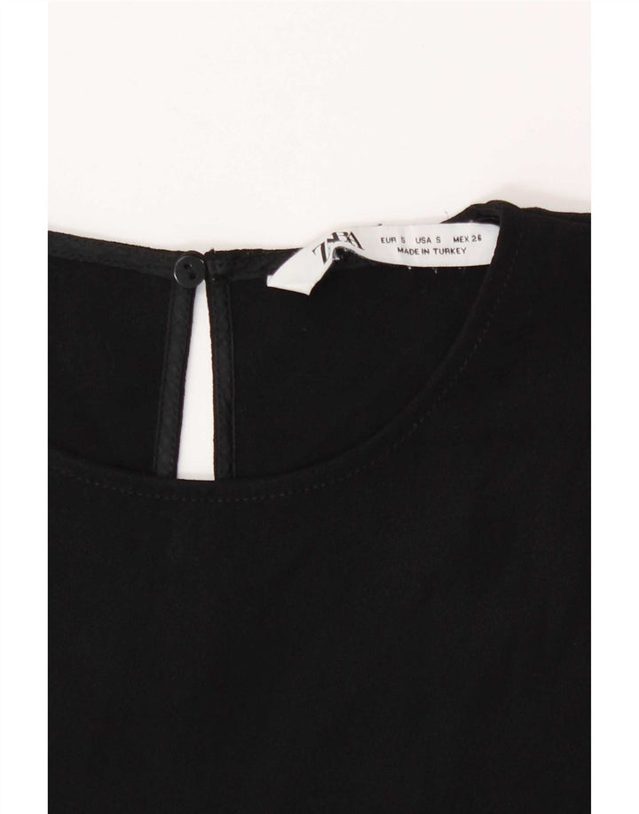 Blusa feminina Zara UK 10 pequena preta