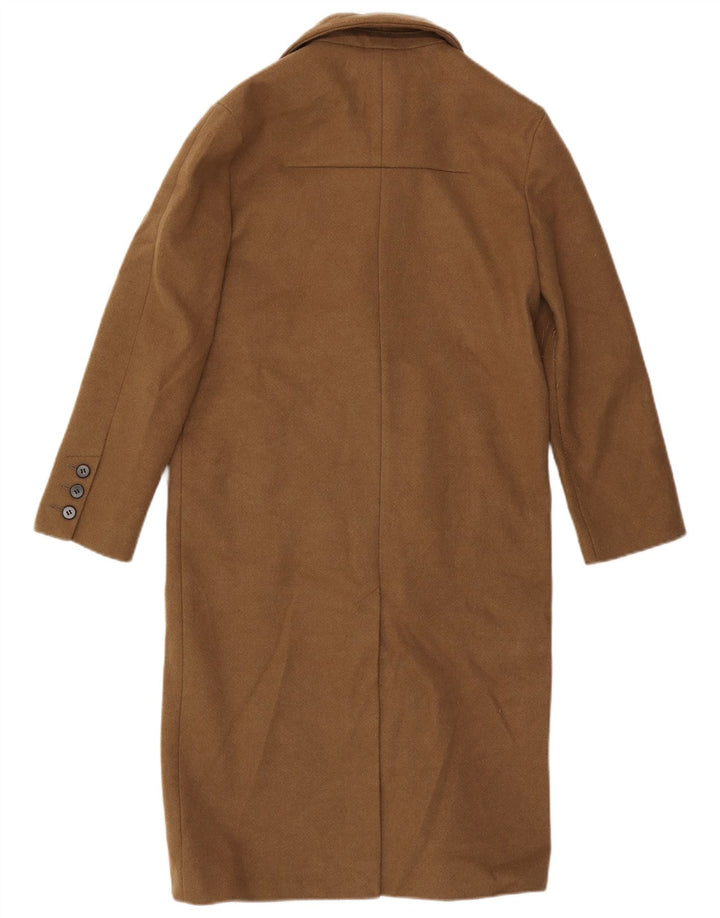 Casaco feminino Topshop Petite Oversized Double Breasted Reino Unido 4 XS Marrom