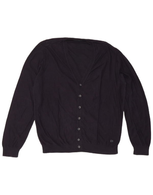 Suéter cardigã masculino Trussardi 2XL azul marinho