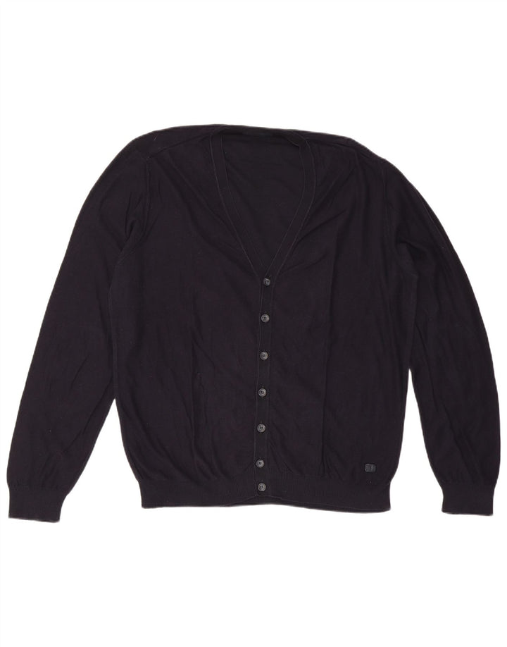 Suéter cardigã masculino Trussardi 2XL azul marinho