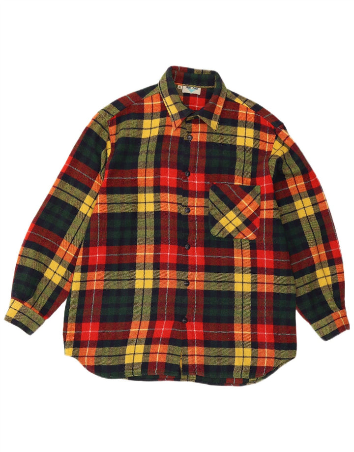 Camisa masculina vintage de flanela XL xadrez multicolorida