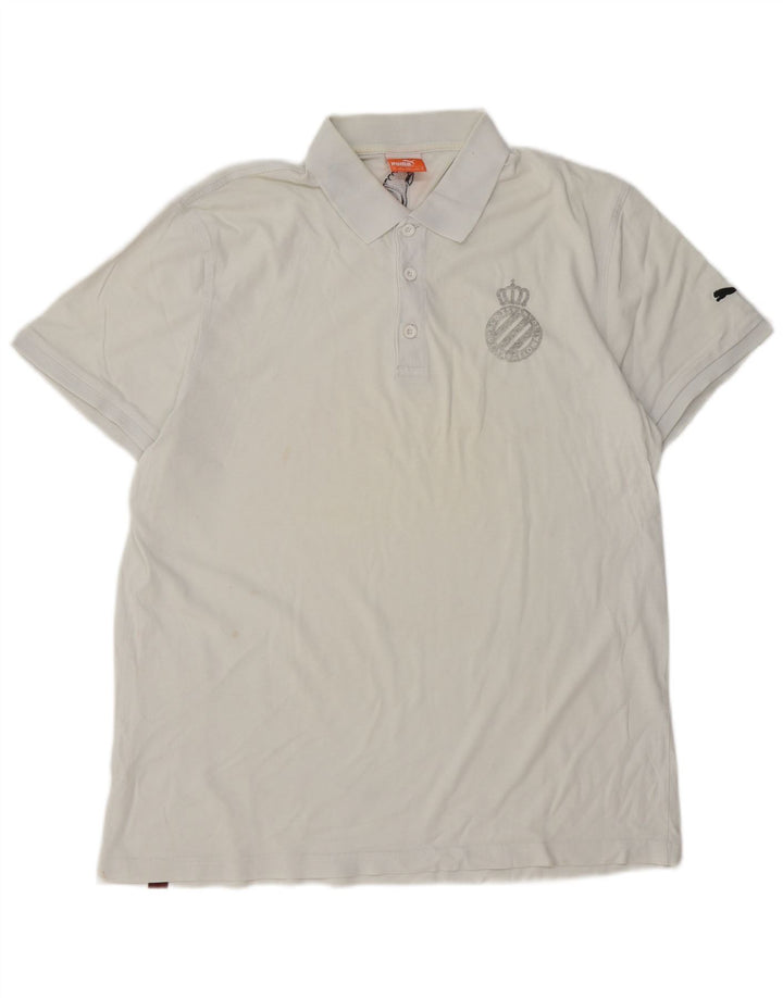Camisa polo masculina Puma XL algodão branco