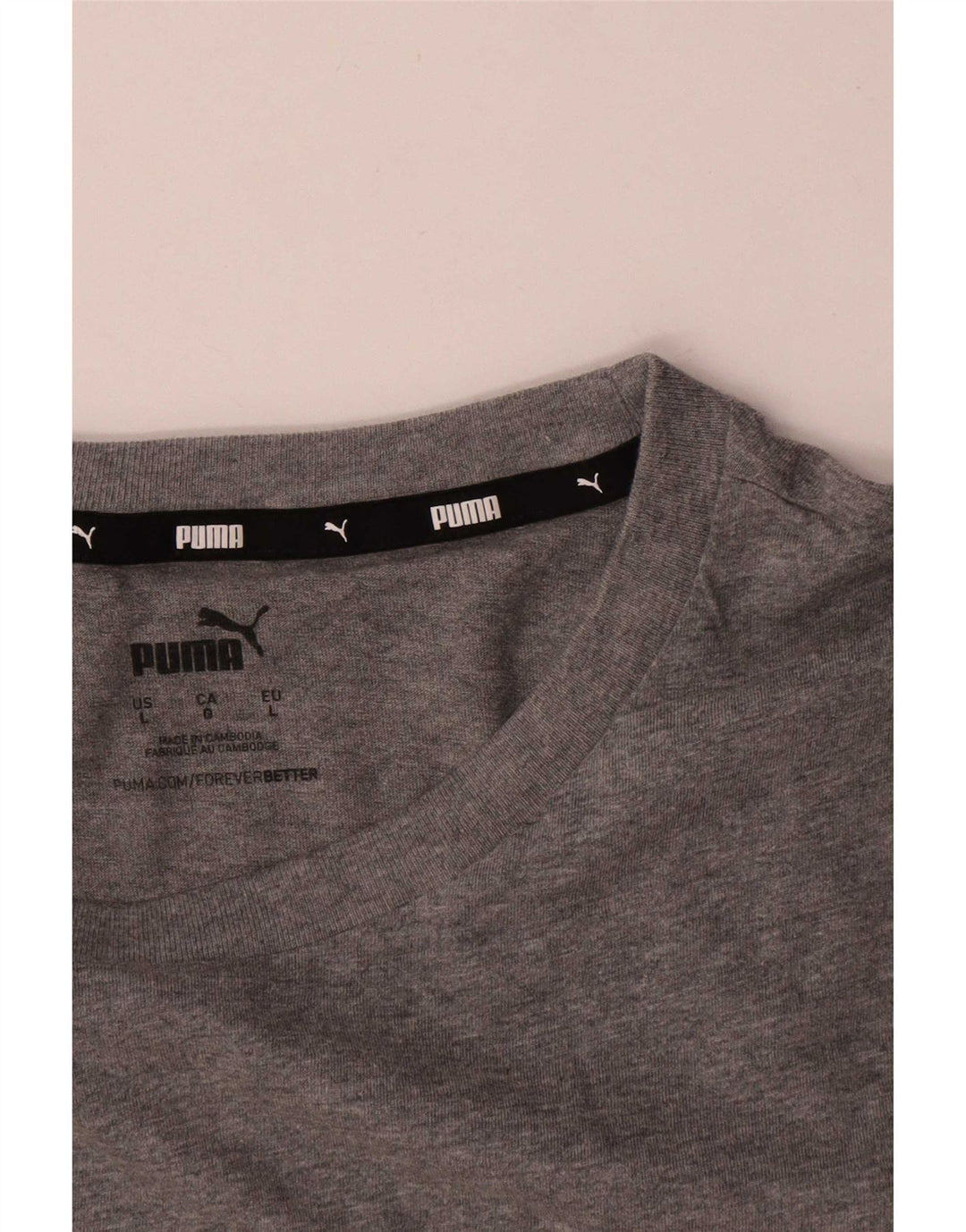 Camiseta masculina Puma Graphic Top grande algodão cinza