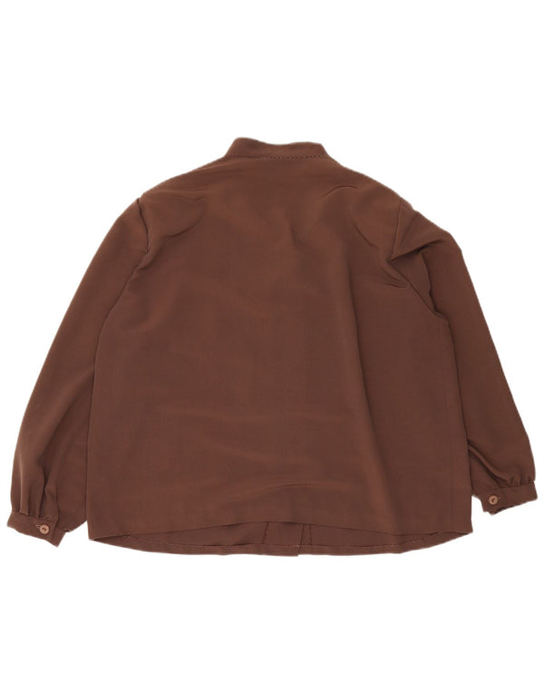 Blusa feminina vintage UK 16 grande marrom
