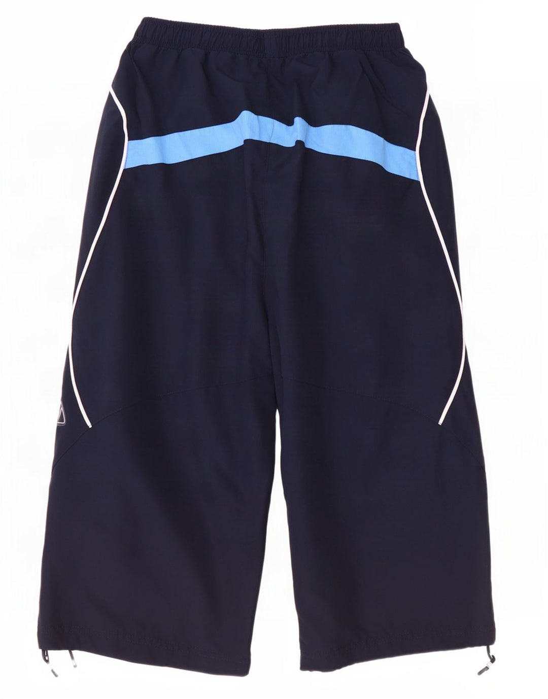 Calça de treino Reebok masculina Capri pequena azul marinho poliéster