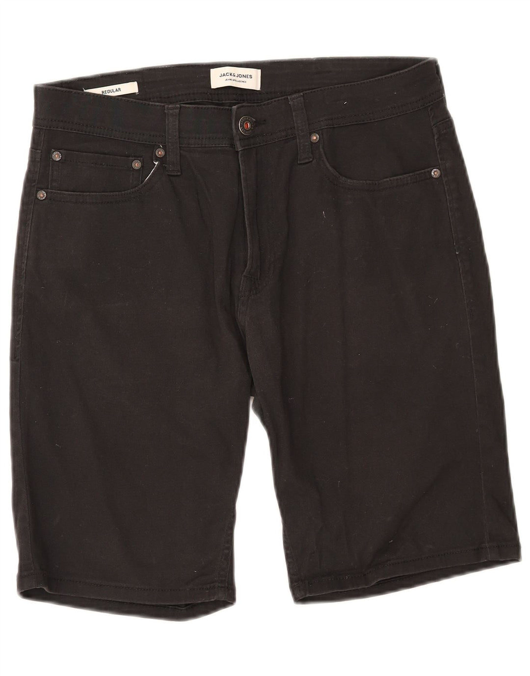 Shorts casuais masculinos Jack & Jones Regular médio W32 algodão preto