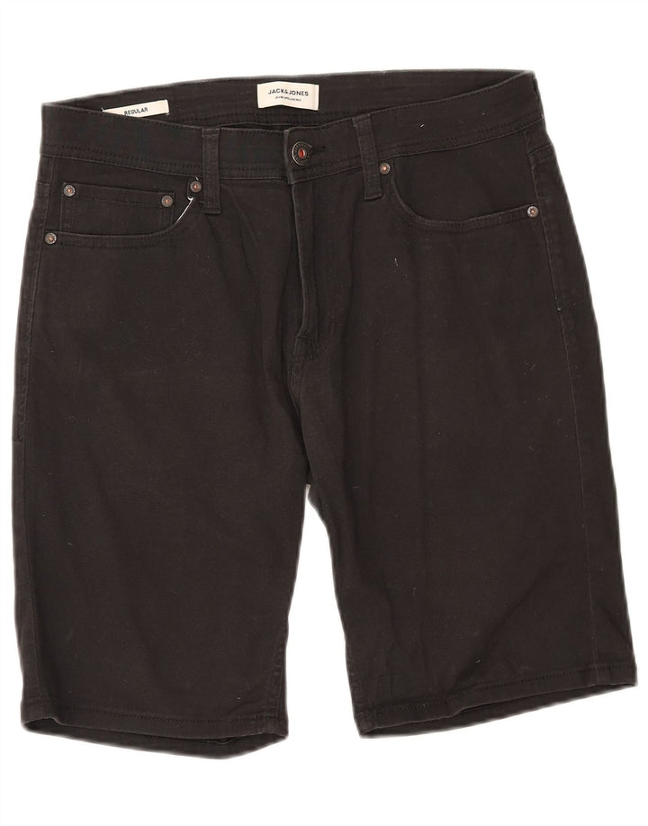 Shorts casuais masculinos Jack & Jones Regular médio W32 algodão preto