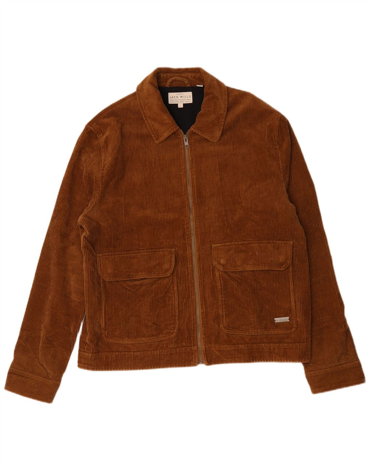 Jaqueta bomber masculina de veludo Jack Wills Reino Unido 40 grande marrom