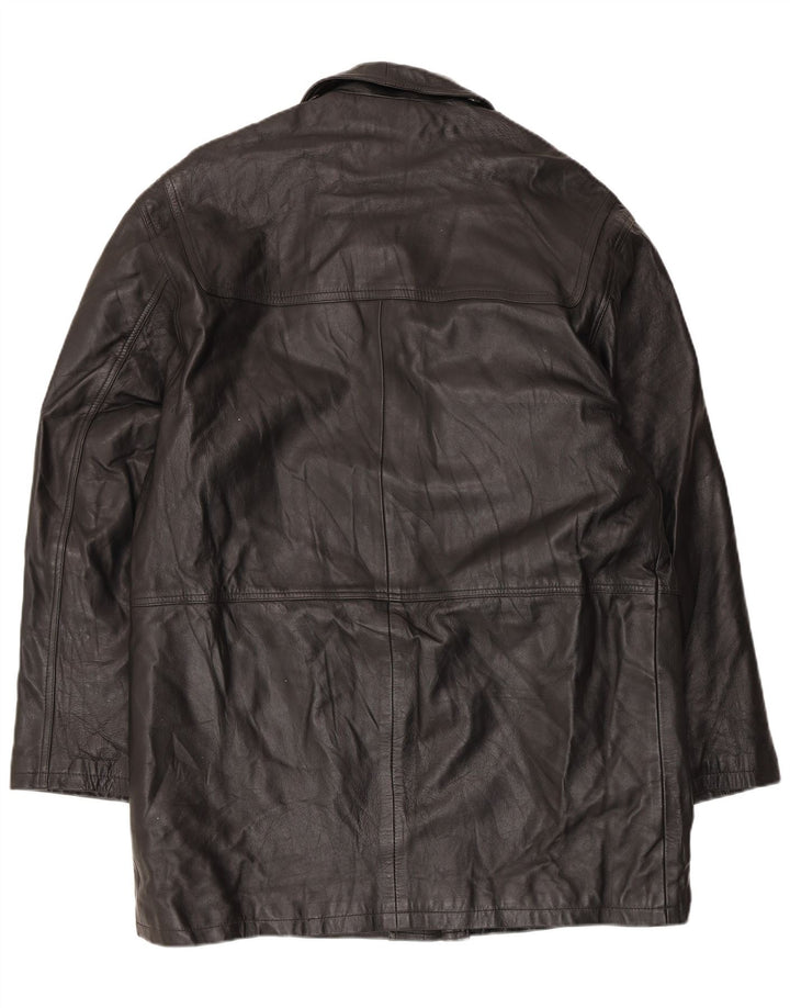 Casaco de couro masculino Conbipel IT 52 grande couro preto