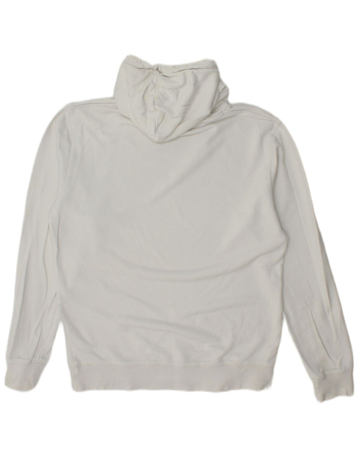 Suéter com capuz gráfico masculino Gant grande algodão branco