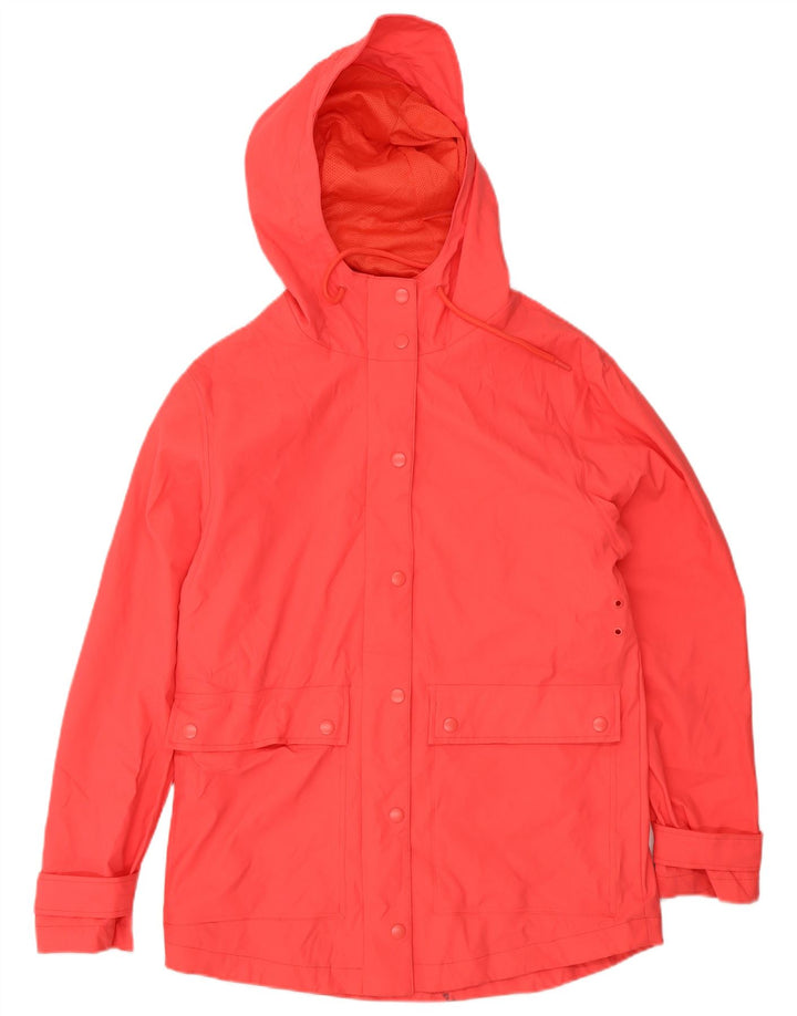 Jaqueta de chuva feminina com capuz grande Marks & Spencer Reino Unido 8 pequena laranja