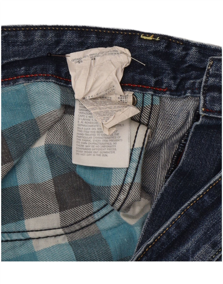 Replay Mens Straight Jeans W38 L28 Azul Algodão