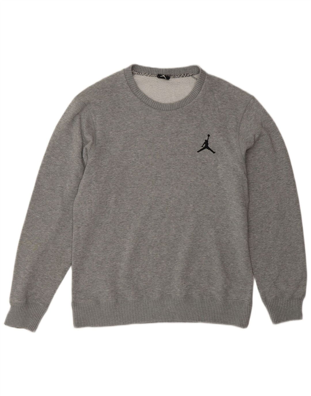 Jordan moletom masculino jumper médio cinza algodão manchado