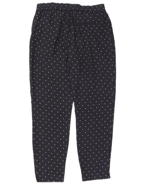 Zara Calça feminina slim casual médio W30 L27 azul marinho bolinhas