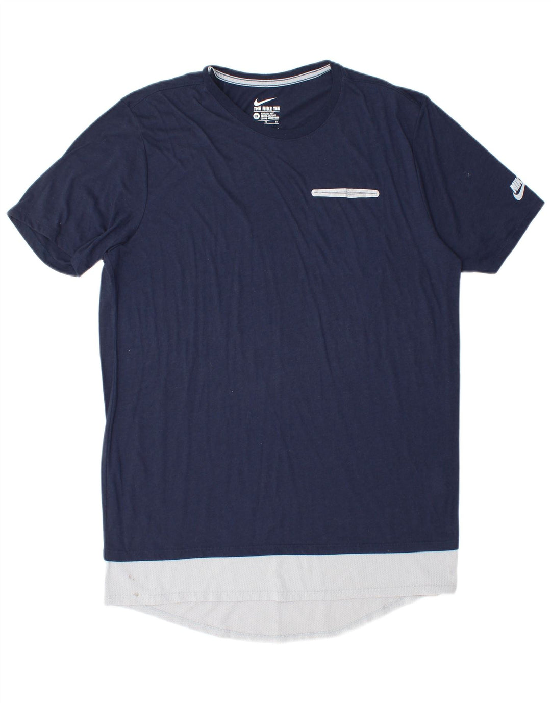 Camiseta masculina Nike Athletic Cut Top XL azul marinho colorblock poliéster