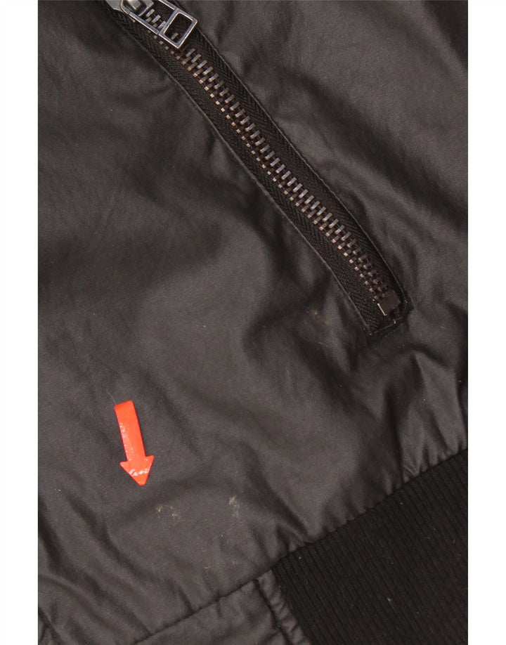 Jaqueta utilitária masculina vintage UK 40 grande algodão preto