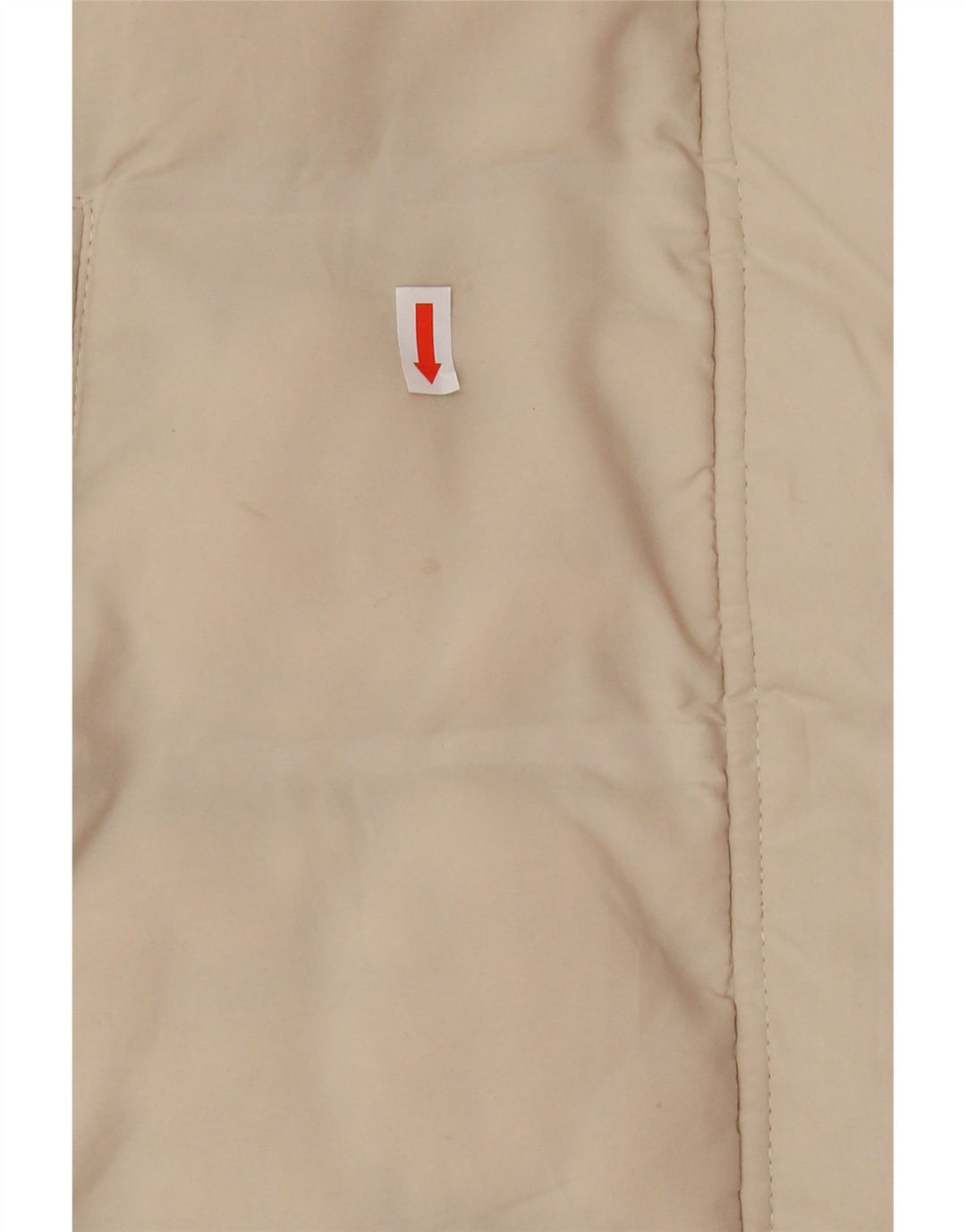 Casaco acolchoado sem mangas com capuz grande ZARA Reino Unido 6 XS bege