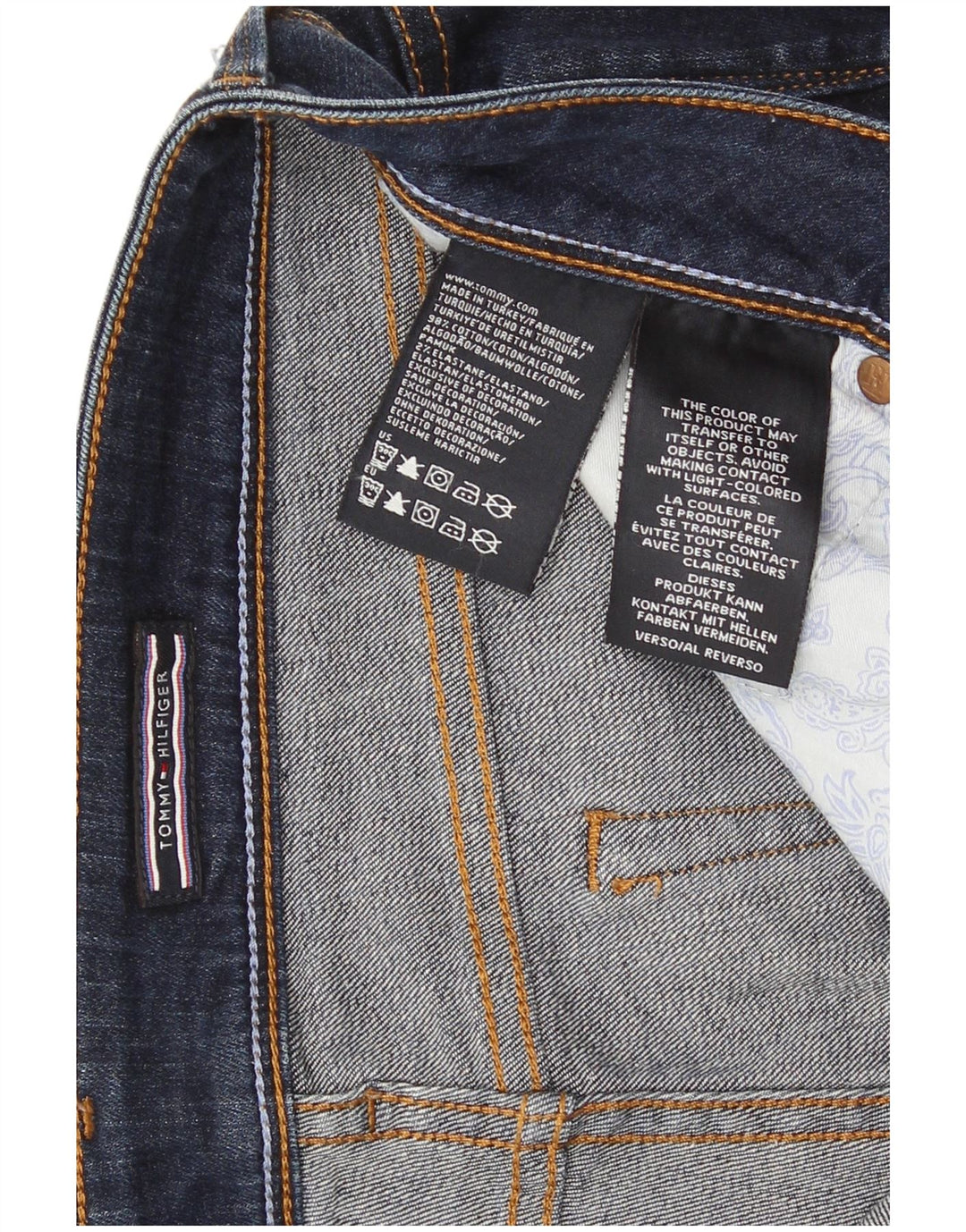 Jeans feminino Tommy Hilfiger Bootcut W31 L28 algodão azul marinho