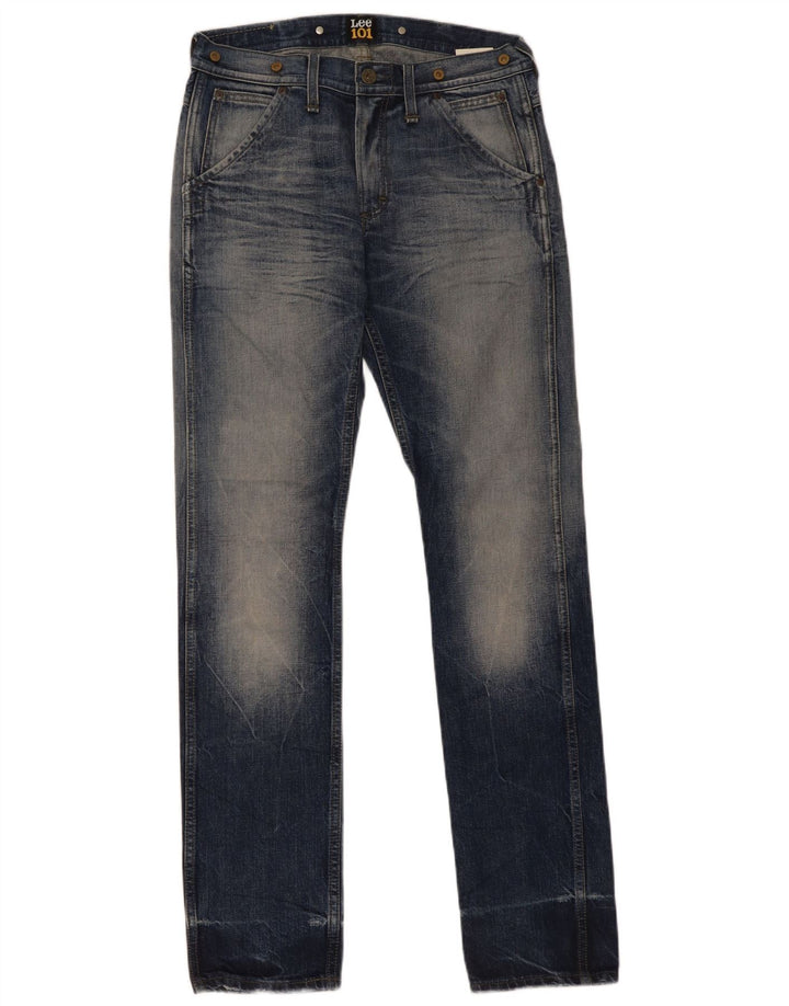 Lee Mens 101 Logger Calça Jeans Reta W30 L34 Azul Algodão