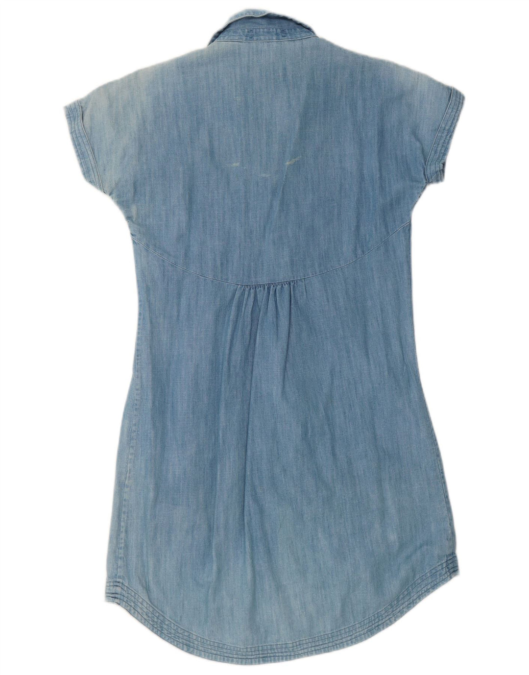 Vestido jeans feminino Fat Face UK 12 algodão azul médio