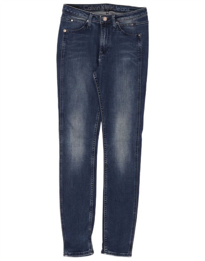 Calça jeans skinny feminina Calvin Klein W28 L32 azul