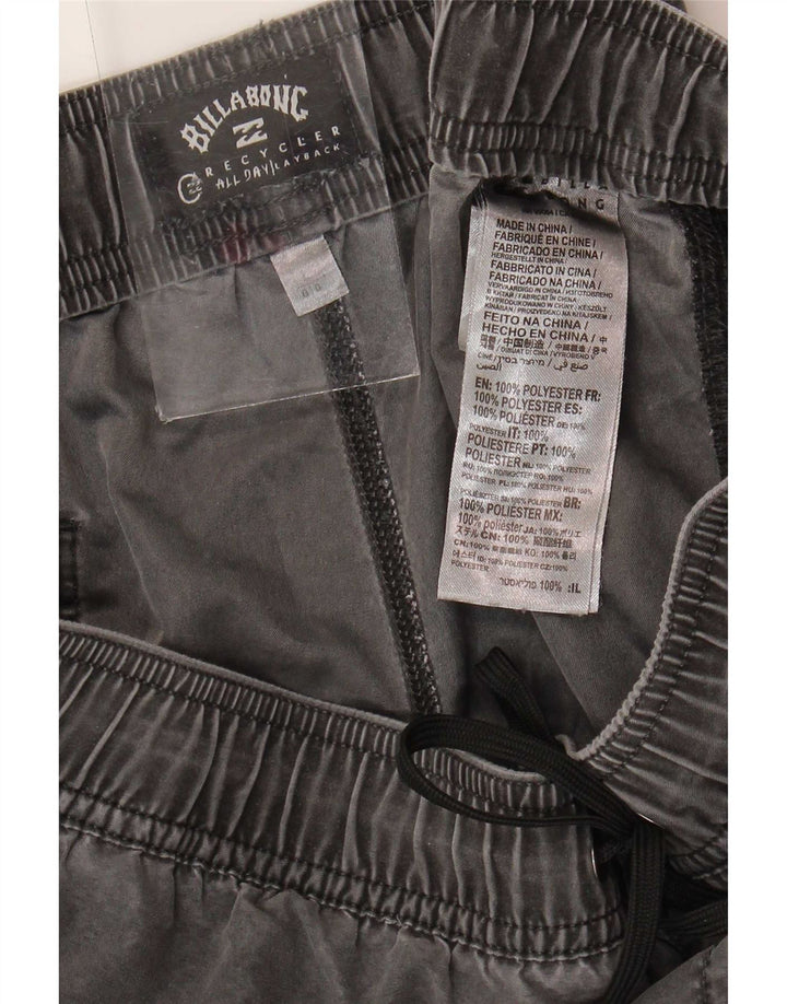 Billabong Mens Shorts Grande W34 Cinza Poliéster