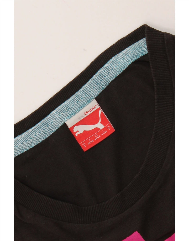 Puma Camiseta Masculina Graphic Top Pequeno Preto