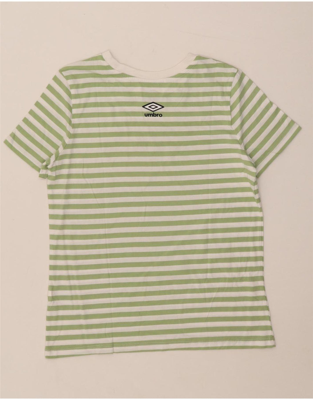 Camiseta feminina gráfica UMBRO Reino Unido 12 listrado verde médio