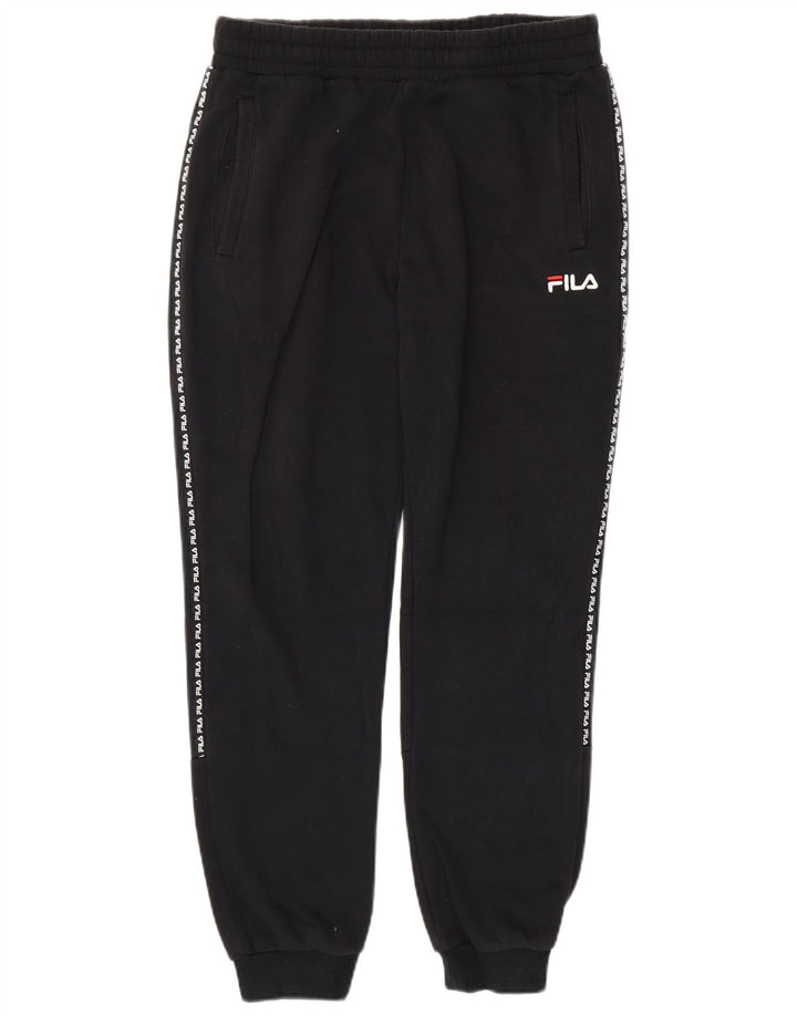 Calça de treino masculina FILA Graphic Joggers médio algodão preto
