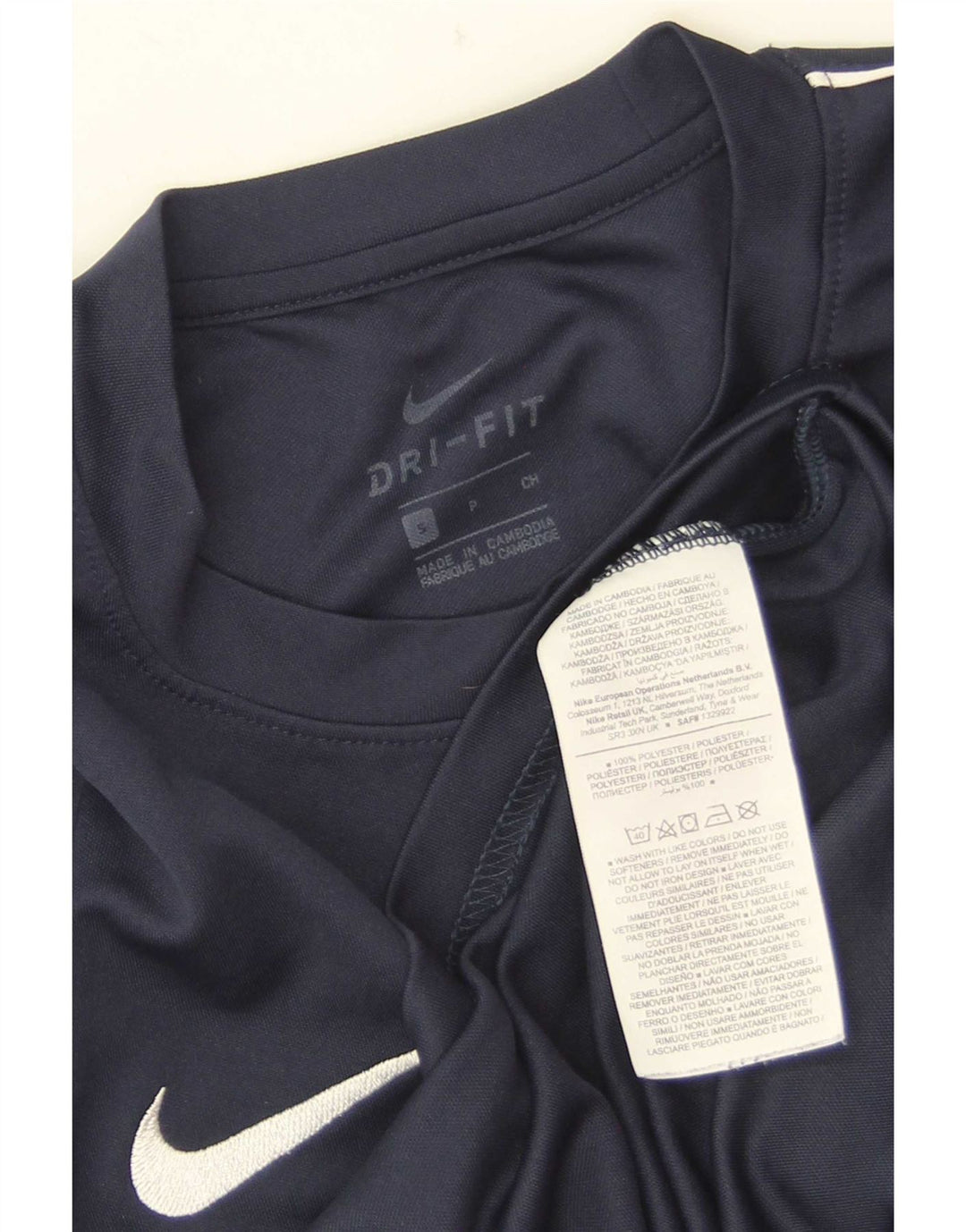 Camiseta Nike Masculina Dri Fit Top Pequeno Poliéster Azul Marinho