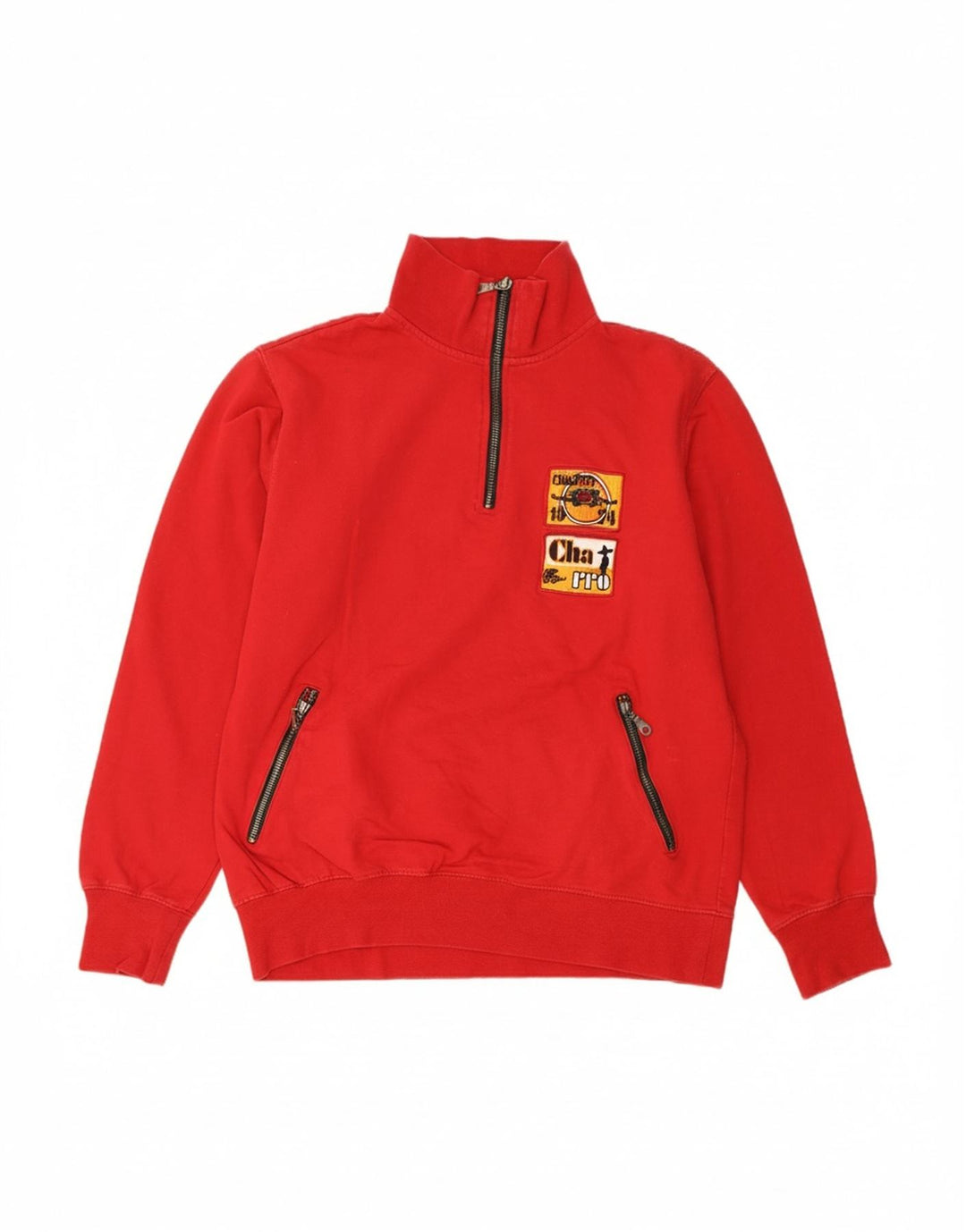 Moletom masculino CHARRO com zíper e gola redonda, pequeno algodão vermelho