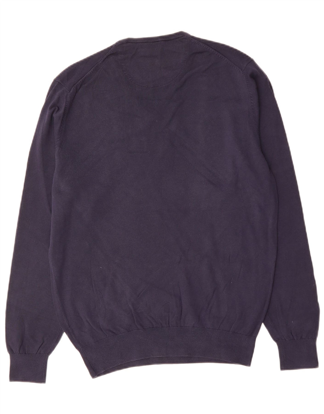 Suéter masculino MASSIMO DUTTI com decote em V azul marinho médio