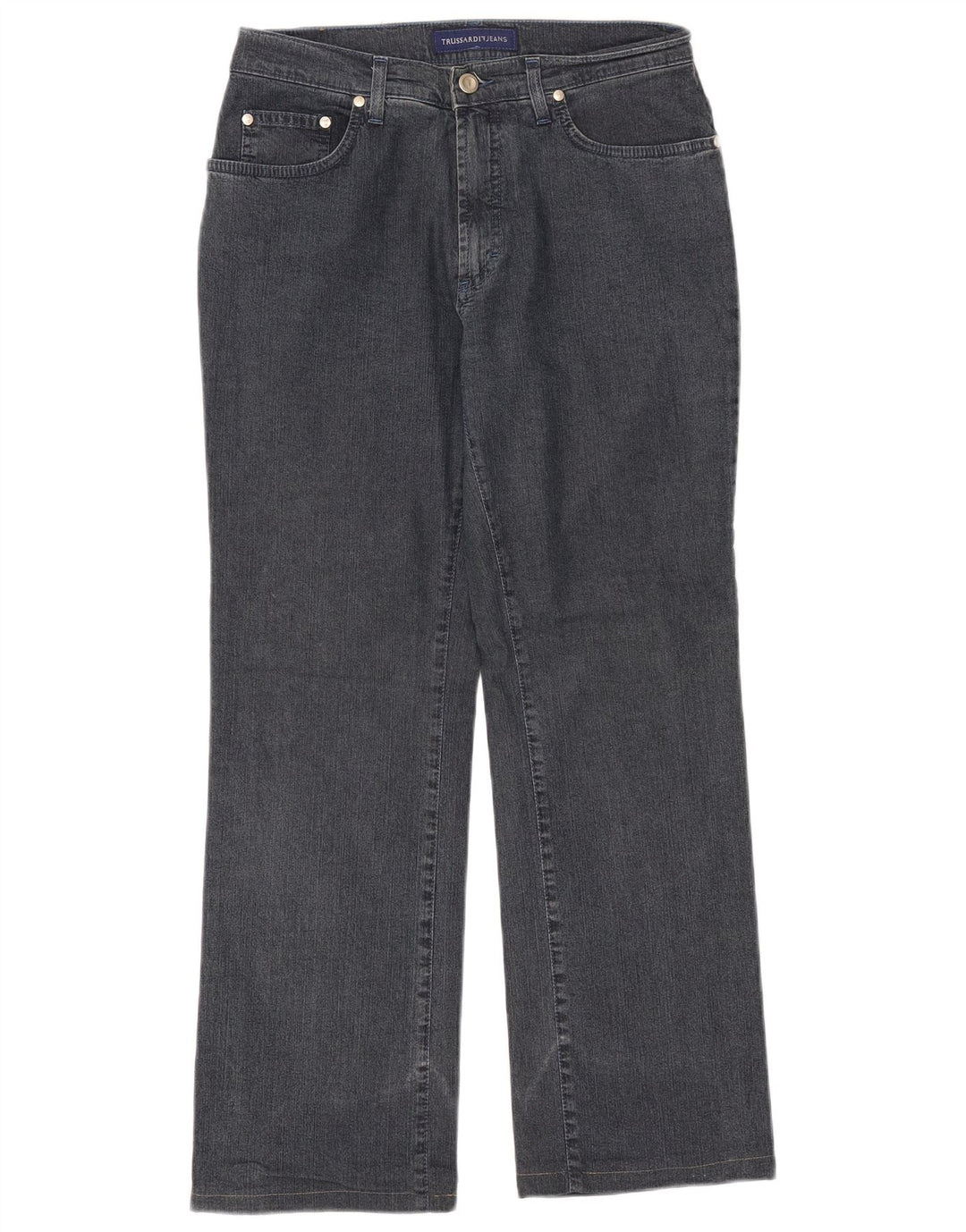 Jeans retos femininos Trussardi W29 L28 algodão azul marinho