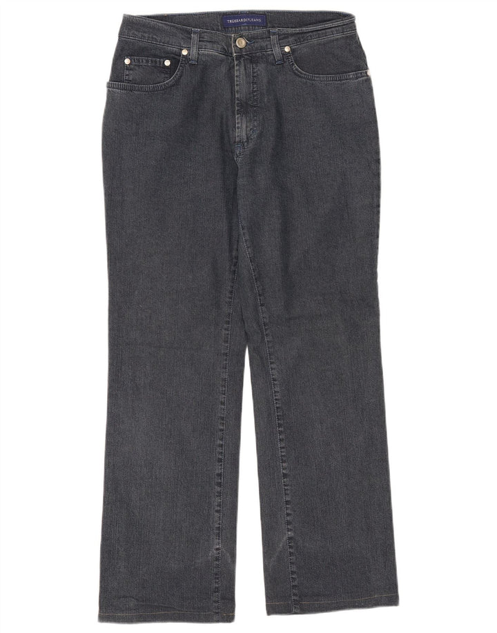 Jeans retos femininos Trussardi W29 L28 algodão azul marinho