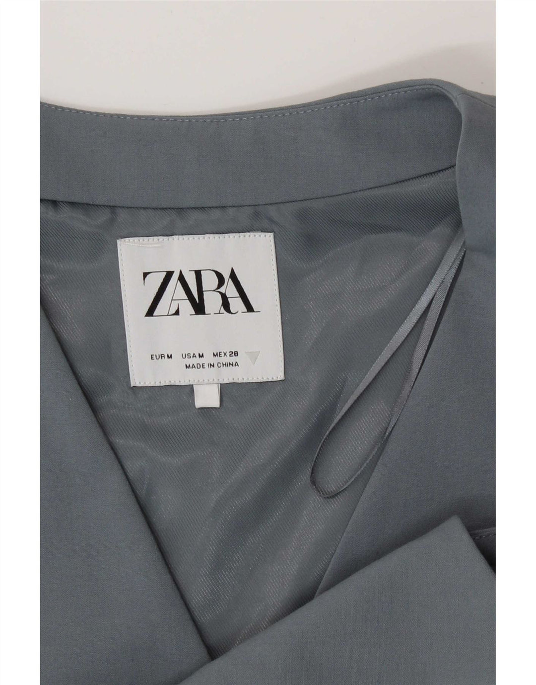 Colete feminino Zara UK 12 poliéster cinza médio