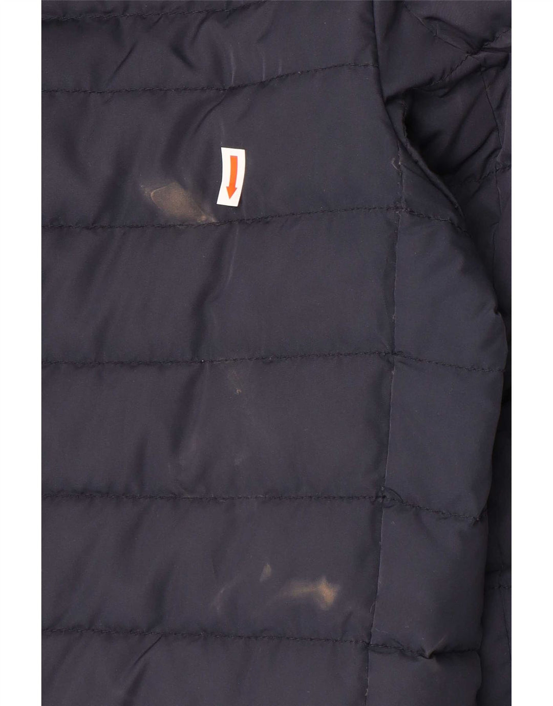 Jaqueta masculina acolchoada com capuz Tommy Hilfiger Reino Unido 36 poliéster azul marinho pequeno