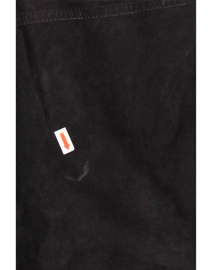 Jaqueta masculina vintage de camurça IT 50 grande couro azul marinho