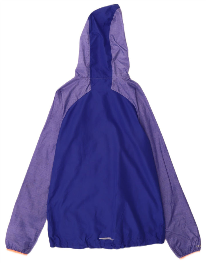 Jaqueta de chuva feminina Under Armour com capuz Reino Unido 10 pequeno bloco colorido azul