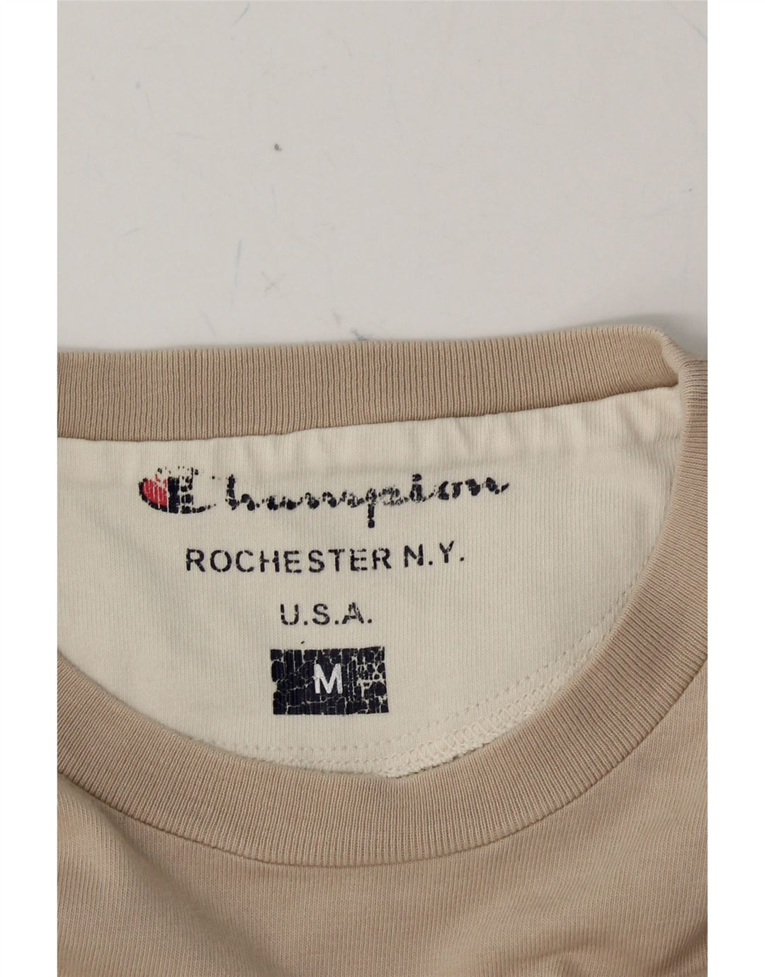 CHAMPION Mens Graphic T-Shirt Top Medium Grey Vintage Champion and Second-Hand Champion from Messina Hembry 