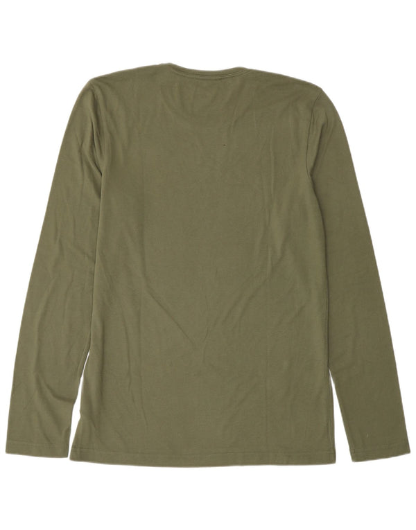 ADIDAS Mens Olympic Games Top Manga Longa UK 40/42 Médio Cáqui Poliéster