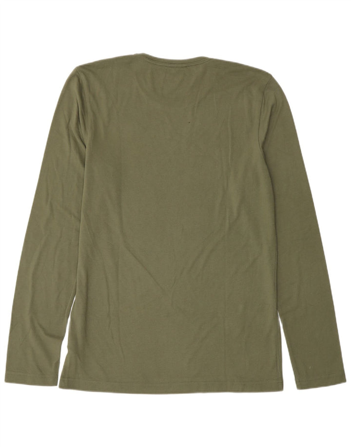 ADIDAS Mens Olympic Games Top Manga Longa UK 40/42 Médio Cáqui Poliéster